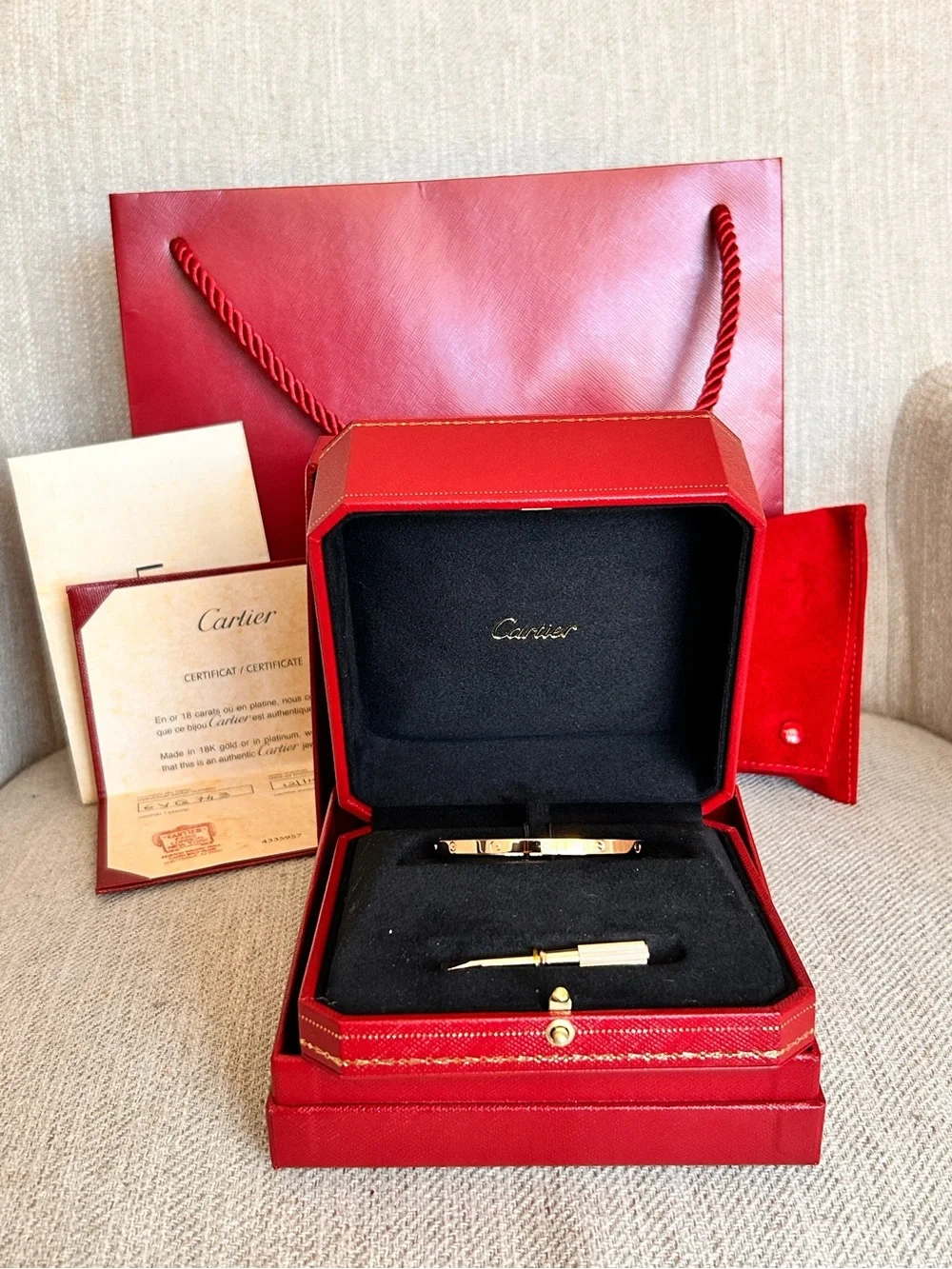 Cartier Rose Gold Love Bracelet SMALL MODEL